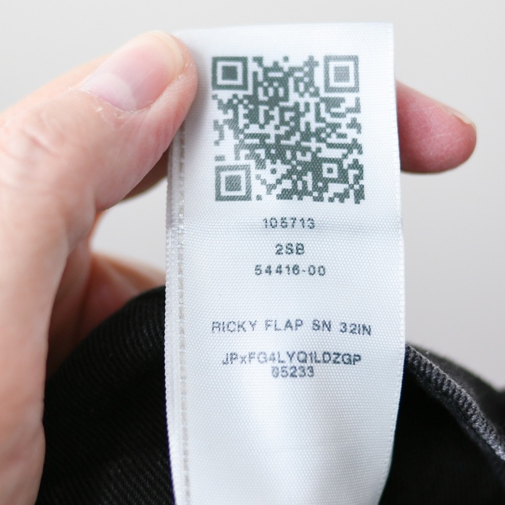 True Religion Ricky Relaxed Straight Jeans Mens 36‎ Black Flap Pocket Stretch - Picture 11 of 11